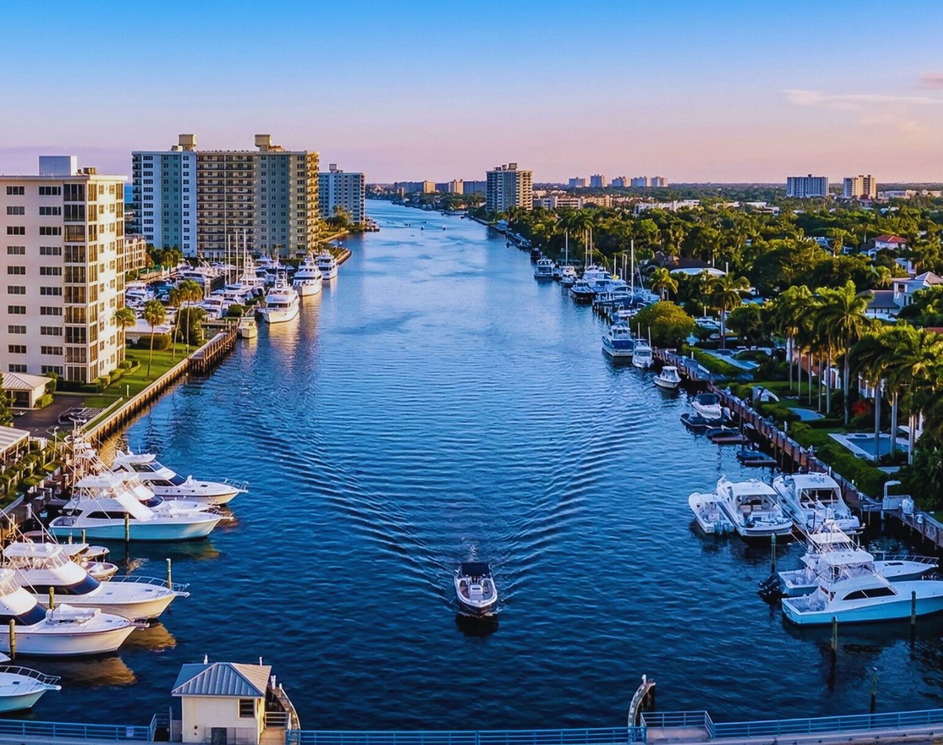 Facing South from Atlantic Avenue Drawbridge, Delray Beach, FL